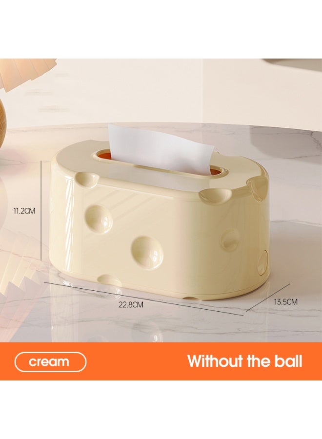 Noon East Rectangular Tissue Box Cover, Premium PP Wall Mounted Facial Tissues Dispenser, Bathroom Facial Napkin Box Holders for Bathroom, Kitchen and Cars, 22.8 x 13.5 x11.2 cm, Cream - Image 2
