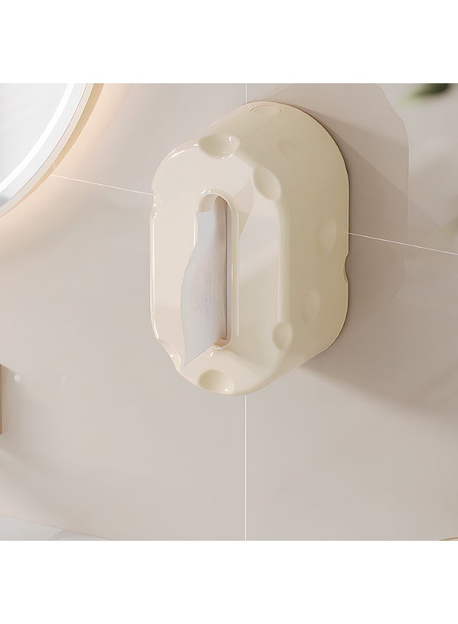 Noon East Rectangular Tissue Box Cover, Premium PP Wall Mounted Facial Tissues Dispenser, Bathroom Facial Napkin Box Holders for Bathroom, Kitchen and Cars, 22.8 x 13.5 x11.2 cm, Cream - Image 5