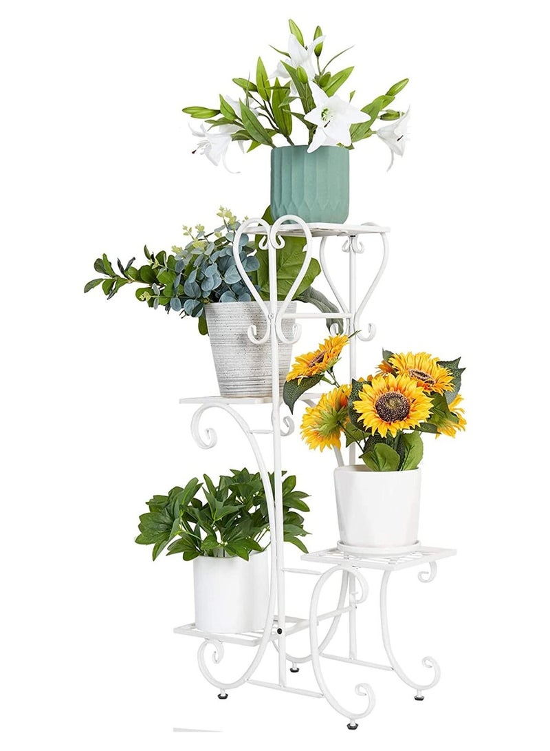 Meetion 4 Tier Flower Pot Display Rack with Potted Planter Shelves Indoor Storage - Image 2