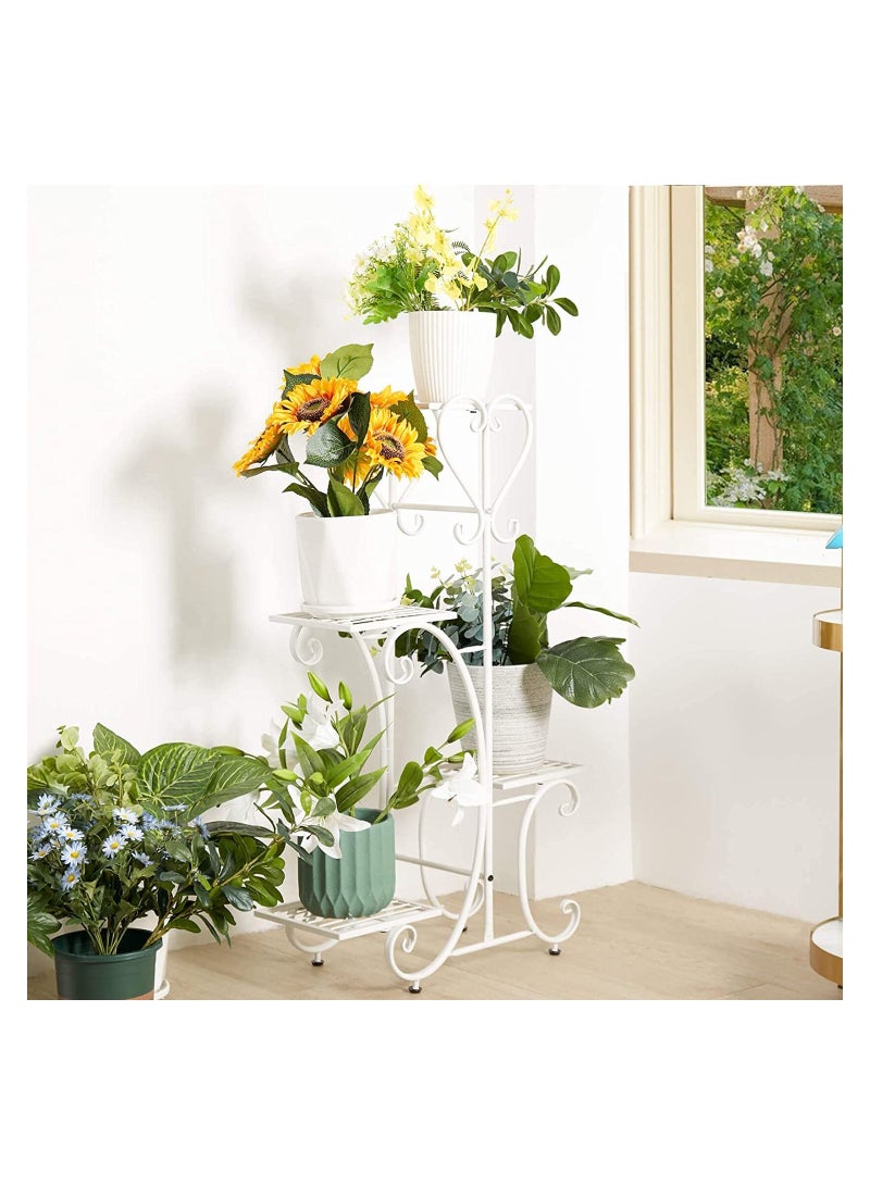 Meetion 4 Tier Flower Pot Display Rack with Potted Planter Shelves Indoor Storage - Image 1