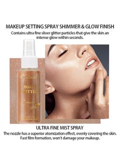 VERONNI Body Glitter Highlight，Glitter Body Oil, Moisturizing Lightweight Glitter Glow Illuminator, Non-stick Body Glow Liquid Highlighter Makeup Your Skin, Smooth Liquid Spray Summer Body Illuminator - #03 Golden Brown  - Image 4