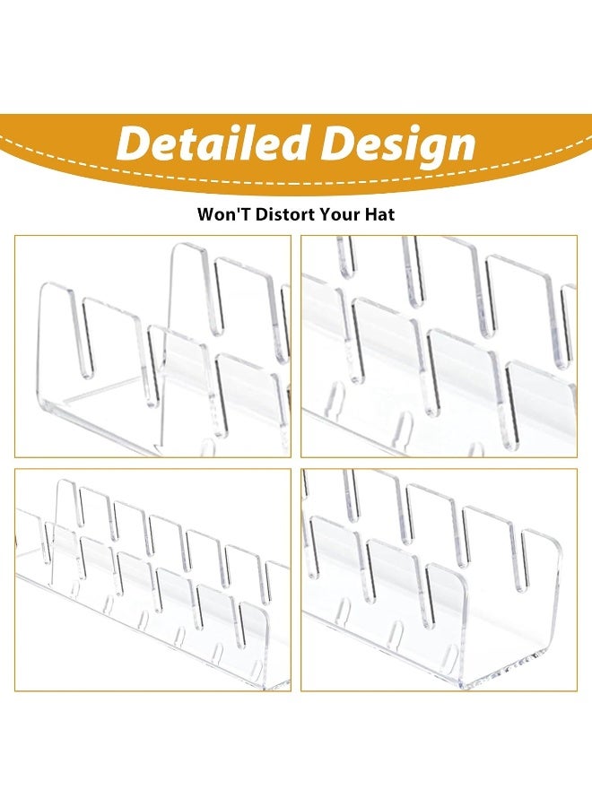 TPGP 2 X Clear Acrylic Hat Organiser For 14 Baseball Caps, No Installation Required, Minimalist Cap Stand  - Image 4