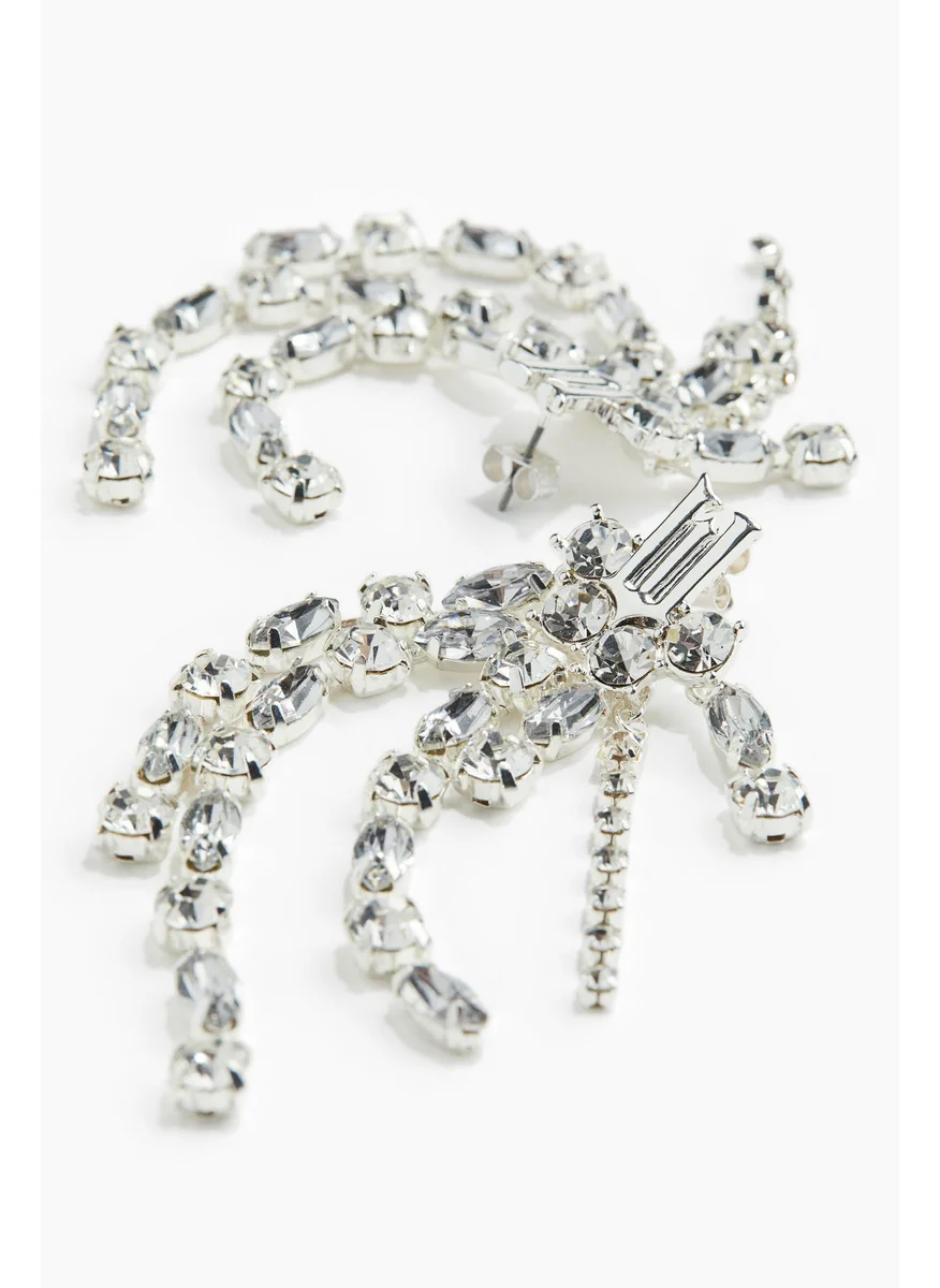 H&M Long Rhinestone Earrings