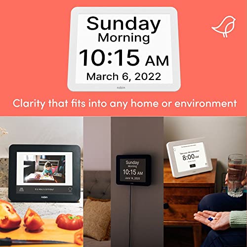 Robin Day Clock 2025 Dementia Clock with Custom Alarms & Calendar Reminders, Clocks for Seniors Helps with Memory Loss, Alzheimers, Dementia, Black - Image 5