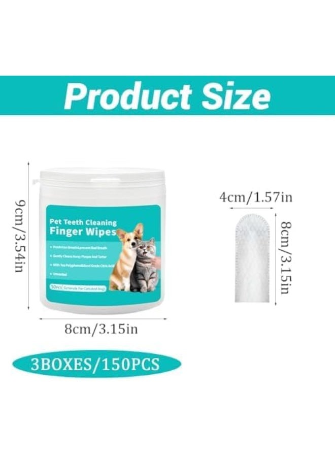 Coodipet Coodipet Pet Dental Finger Wipes For Dogs & Cats Reducing Plaque & Freshens Breath, Pack Of 50 - Image 4