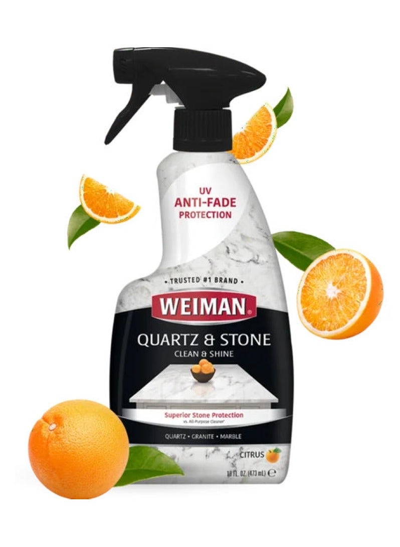 Weiman Quartz & Stone Cleaner & Polish 473 ML Fresh Citrus Scent - Image 2