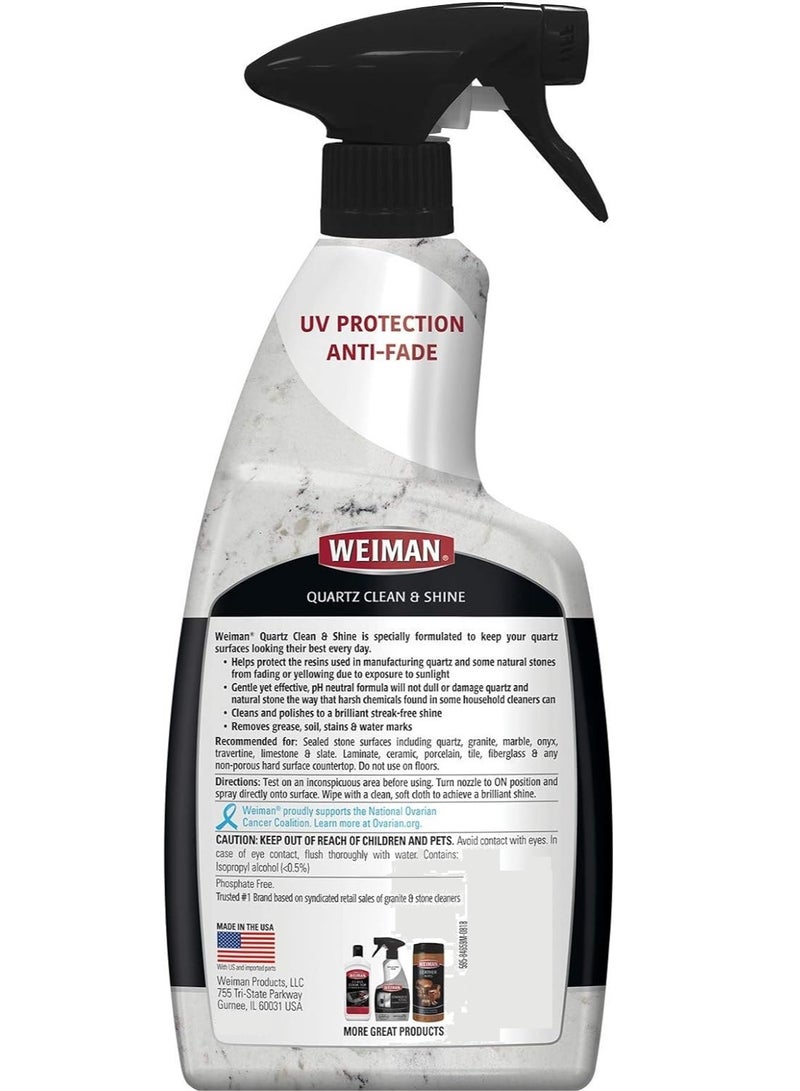 Weiman Quartz & Stone Cleaner & Polish 473 ML Fresh Citrus Scent - Image 3