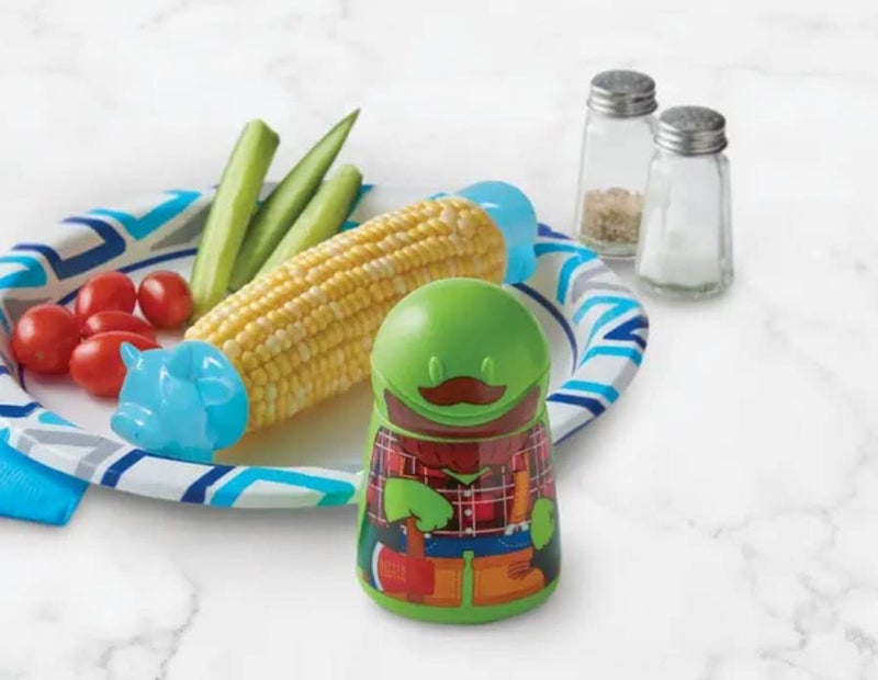 Talisman Designs Butter Bunyan Butter Keeper & Spreader with Set of 2 Babe Corn Picks - Image 3