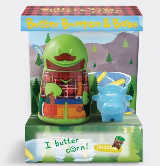 Talisman Designs Butter Bunyan Butter Keeper & Spreader with Set of 2 Babe Corn Picks - Image 2