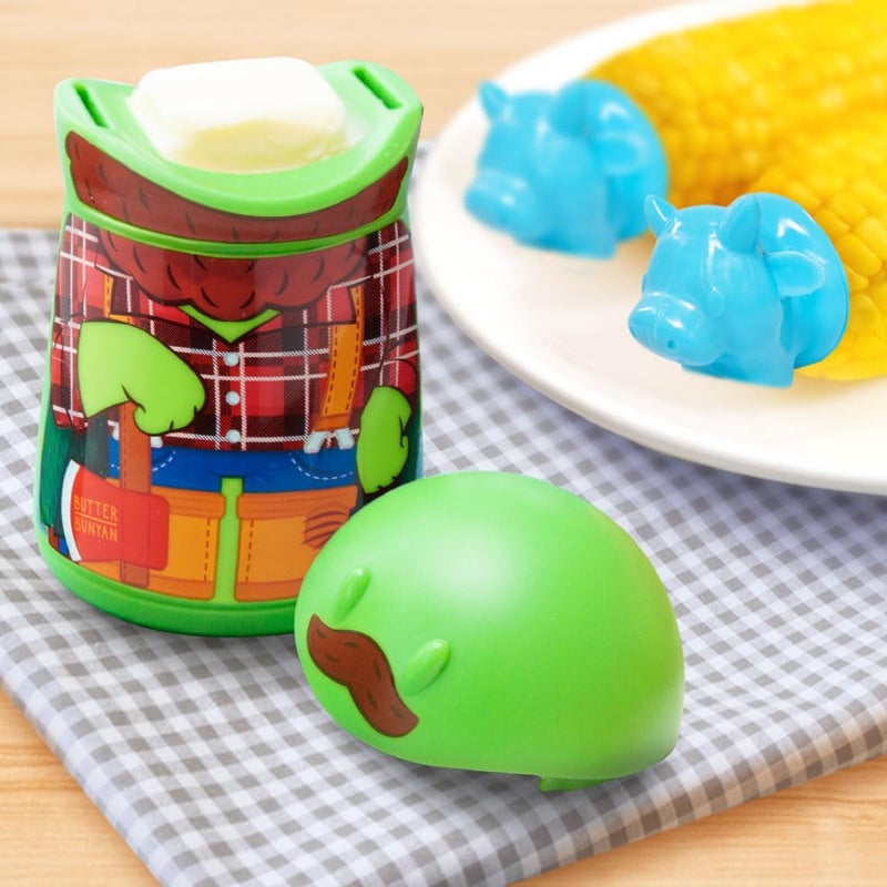 Talisman Designs Butter Bunyan Butter Keeper & Spreader with Set of 2 Babe Corn Picks - Image 4