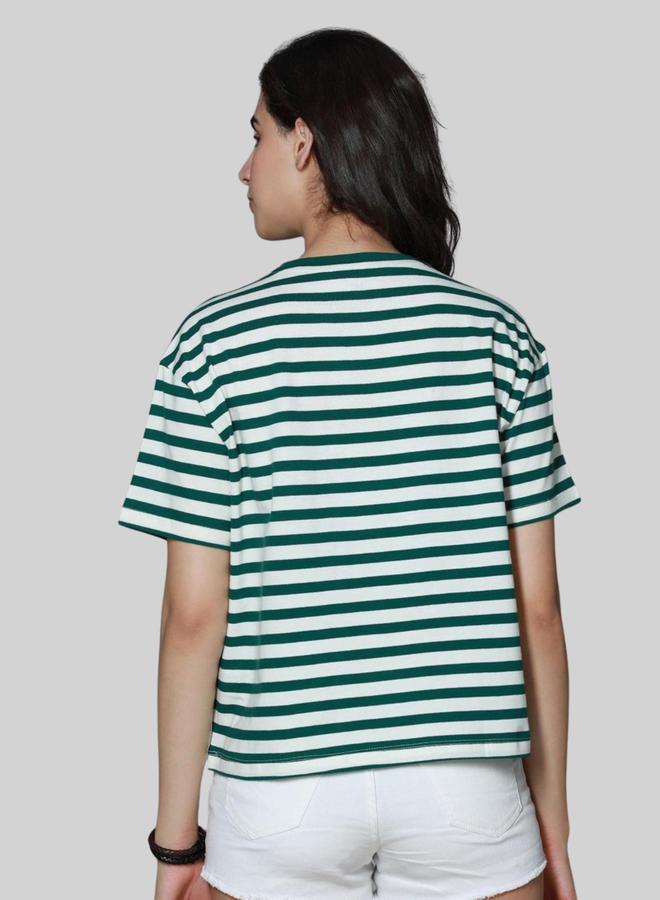 HIGH STAR Boxy Fit Striped T-Shirt by Styli - Image 1