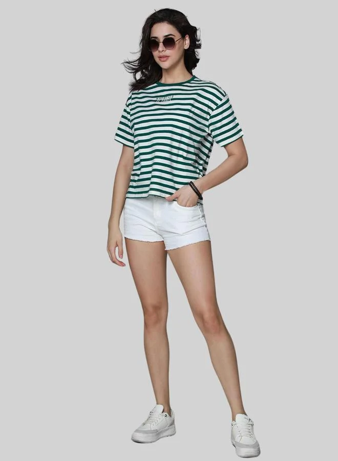 HIGH STAR Boxy Fit Striped T-Shirt by Styli