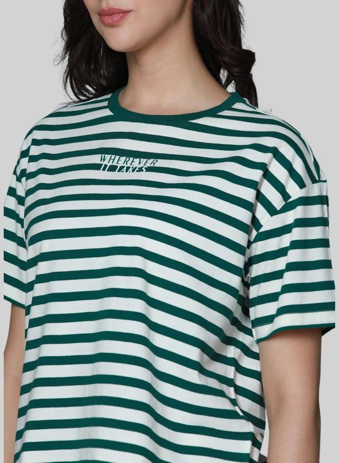 HIGH STAR Boxy Fit Striped T-Shirt by Styli - Image 3