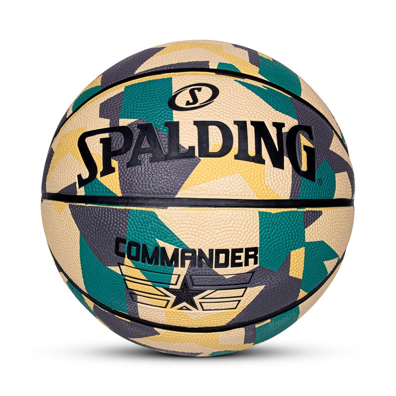 Spalding 8 Panel Commander Rubber Moulded Indoor/Outdoor Basketball with Butyl Bladder, Green, Size: 7 (Suitable for Practice/Match/Training) + Free Air Needle - Image 5