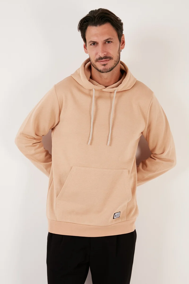 Buratti Slim Fit Hooded Kangaroo Pocket Furry Inside Soft Drawstring Sweat Men's Sweat 5905281