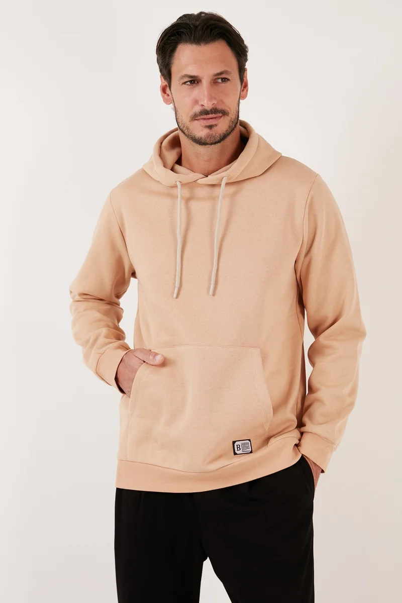 Buratti Slim Fit Hooded Kangaroo Pocket Furry Inside Soft Drawstring Sweat Men's Sweat 5905281