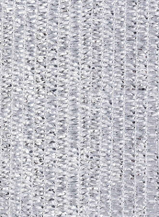 UNIUP 70% Aluminets Shade Cloth Silver Tarps Fabric Privacy Screen Pet Shade Car Cover Patio Garden Pergola Cover Canopy with Grommets and Ball Bungee, Aluminum Shade Net 13 ft x 14 ft - Image 2