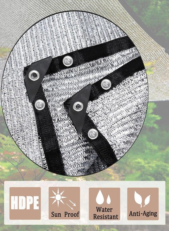 UNIUP 70% Aluminets Shade Cloth Silver Tarps Fabric Privacy Screen Pet Shade Car Cover Patio Garden Pergola Cover Canopy with Grommets and Ball Bungee, Aluminum Shade Net 13 ft x 14 ft - Image 3
