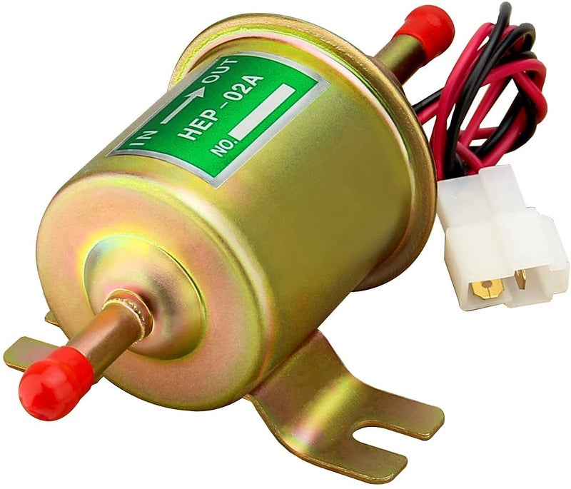 Leadrise 12V Electric Fuel Pump Universal Inline Low Pressure Gas Diesel Fuel Pump 2.5-4psi HEP-02A