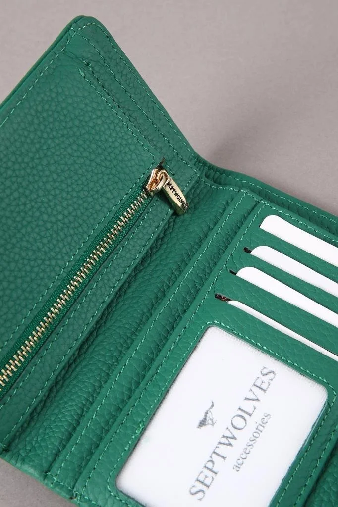 Septwolves Parla Genuine Leather Gold Detailed Women's Card Holder and Wallet