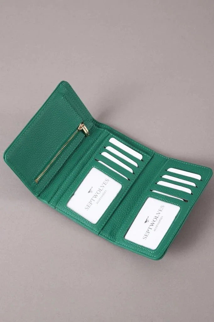 Septwolves Parla Genuine Leather Gold Detailed Women's Card Holder and Wallet