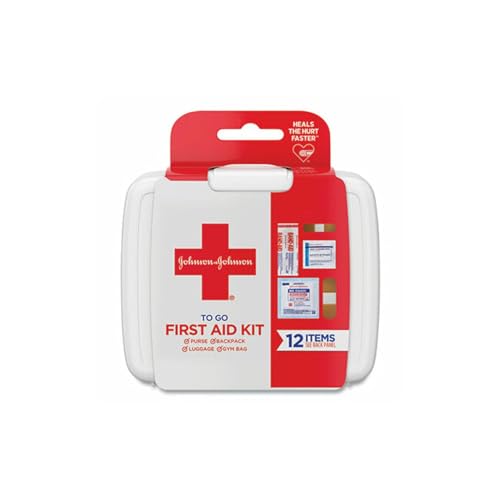 Band-Aid Johnson & Johnson First Aid to Go Portable Mini Travel Kit, 12 Pieces - Image 1