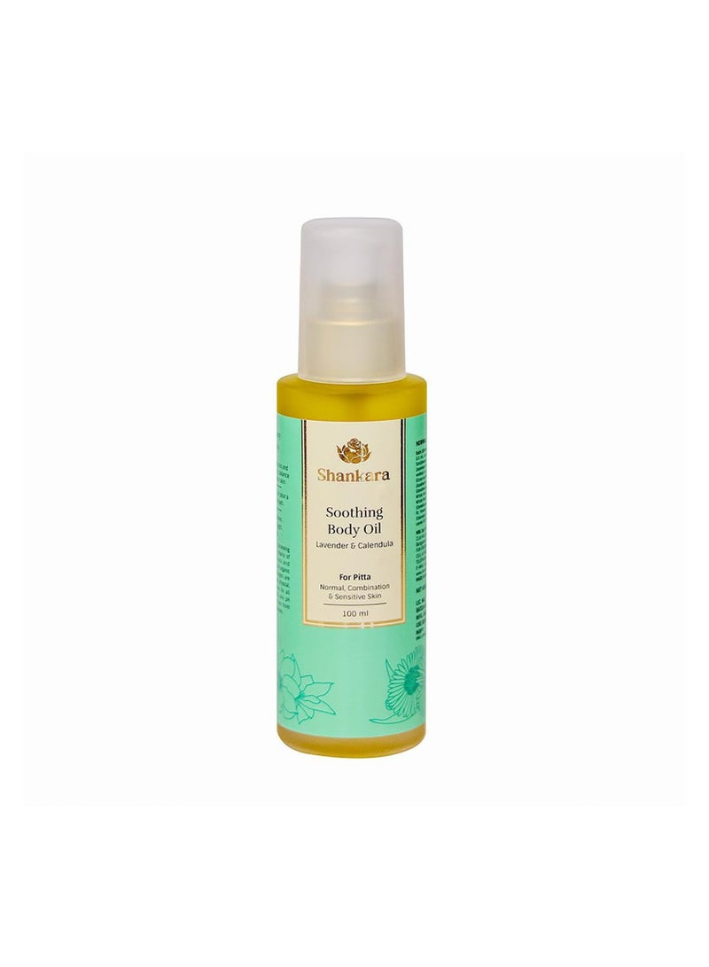 Shankara Soothing Body Oil 100ml | Hydrating & Relaxing Massage Oil with Calendula & Lavender Extracts - Image 1