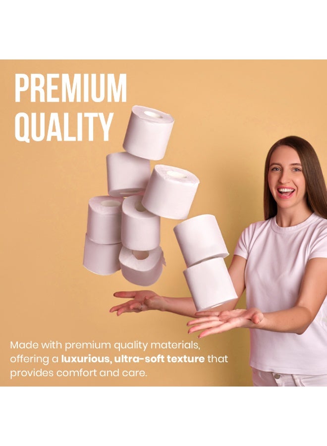 BRANDSFINITY ورق تواليت مزدوج الطبقة من براندسفينتي، 100 × 200 ورقة، عبوة قيمة بالجملة - 20000 ورقة مزدوجة الطبقة متميزة، مناديل فائقة النعومة مناسبة لجميع أنواع البشرة وذات قدرة امتصاص عالية - Image 5