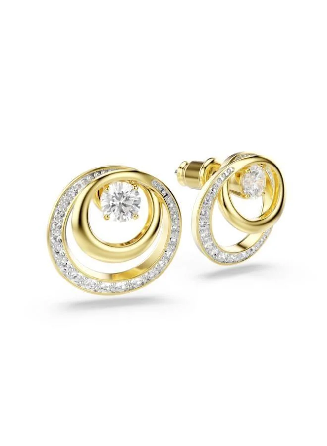 Swarovski  Hyperbola Crystal Gold Tone Plated Pierced Earrings for Women | Best Price UAE