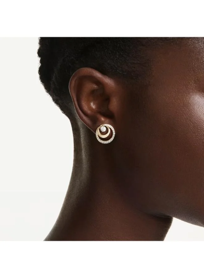 SWAROVSKI Hyperbola Crystal Gold Tone Plated Pierced Earrings