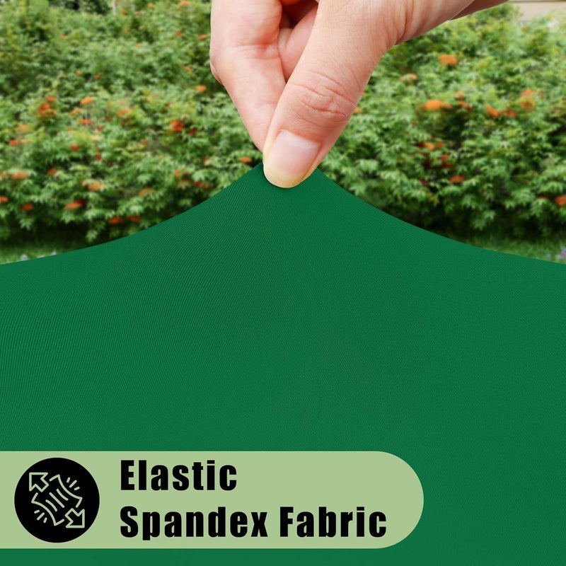 misaya 2 Packs Round Spandex Tablecloths, Stretch Elastic Tablecloth Cover Fitted for 36"-44" Round Tables, Waterproof Polyester Washable Table Cloth for Dining, Outdoor and Indoor, Emerald Green - Image 3