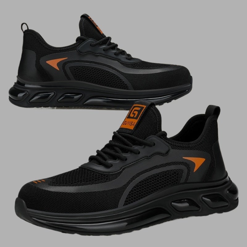 Labor Protection Shoes For Men, Men'S Anti-Smash And Anti-Puncture Steel Toe Summer Breathable Steel Plate Insulated Construction Site Work Shoes For Men - Image 2