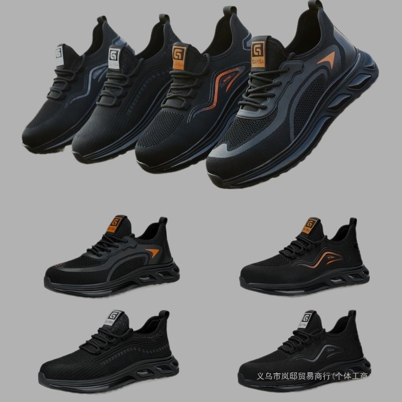 Labor Protection Shoes For Men, Men'S Anti-Smash And Anti-Puncture Steel Toe Summer Breathable Steel Plate Insulated Construction Site Work Shoes For Men - Image 5