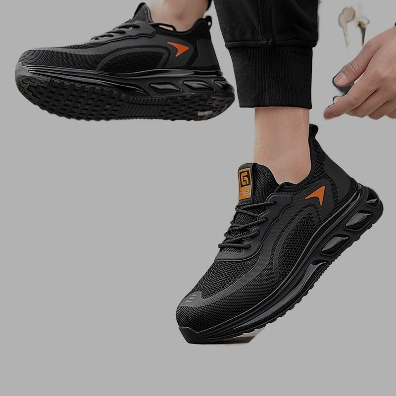 Labor Protection Shoes For Men, Men'S Anti-Smash And Anti-Puncture Steel Toe Summer Breathable Steel Plate Insulated Construction Site Work Shoes For Men - Image 4