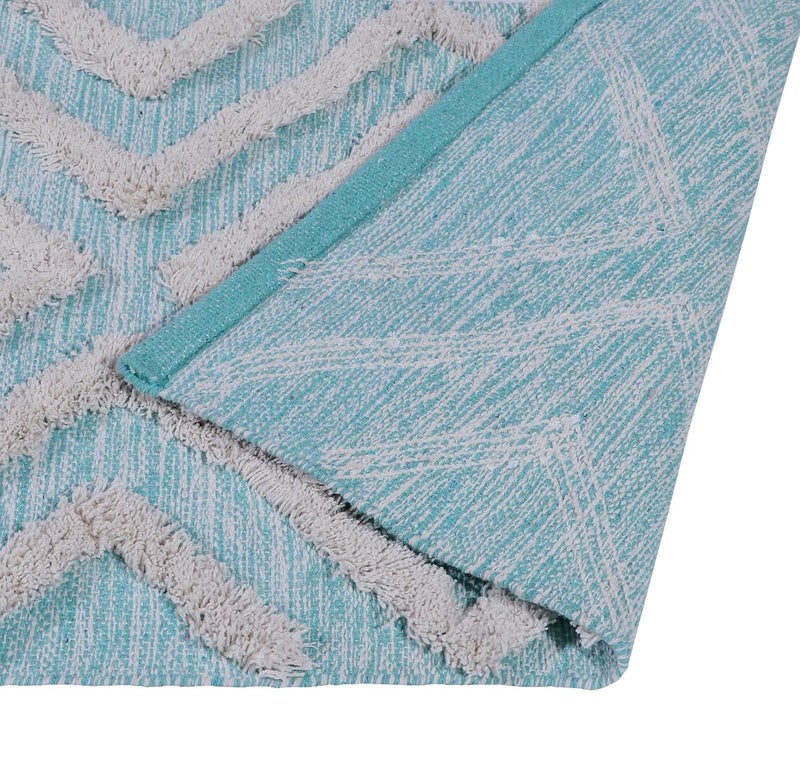 STONEMUNK ® Runner for Living Room | 22x60 Inch | Indoor Floor Rugs for Bedroom | Suitable for Home or Office | Runner for Kichen | Machine Washable Carpet | Cotton Runner - (Sky - T) - Image 2