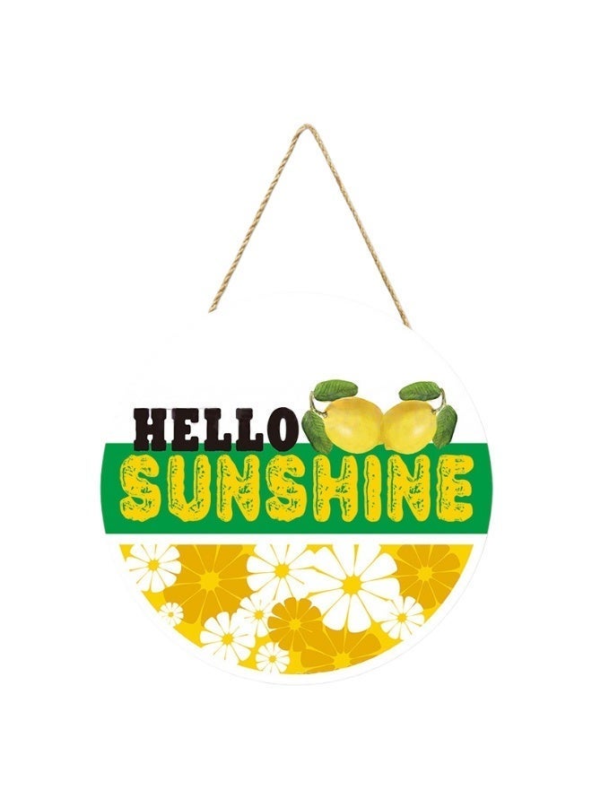 Lemon element decorative round welcome sign, suitable for home, office, kitchen, farmhouse, and classroom - Image 1