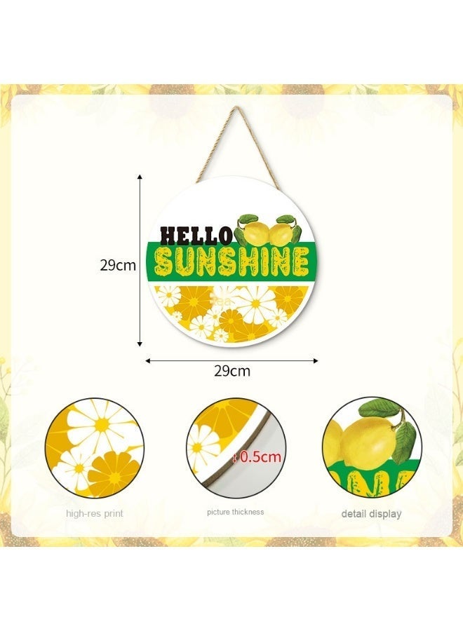 Lemon element decorative round welcome sign, suitable for home, office, kitchen, farmhouse, and classroom - Image 2