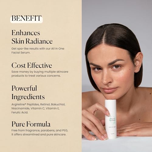 Qure All In One Hyaluronic Acid Serum for Face Facial Serum With Niacinamides Retinol Lactic Mandelic Acid Bakuchiol Peptides Vitamin C Formulated For Fine Lines Wrinkles - Image 3