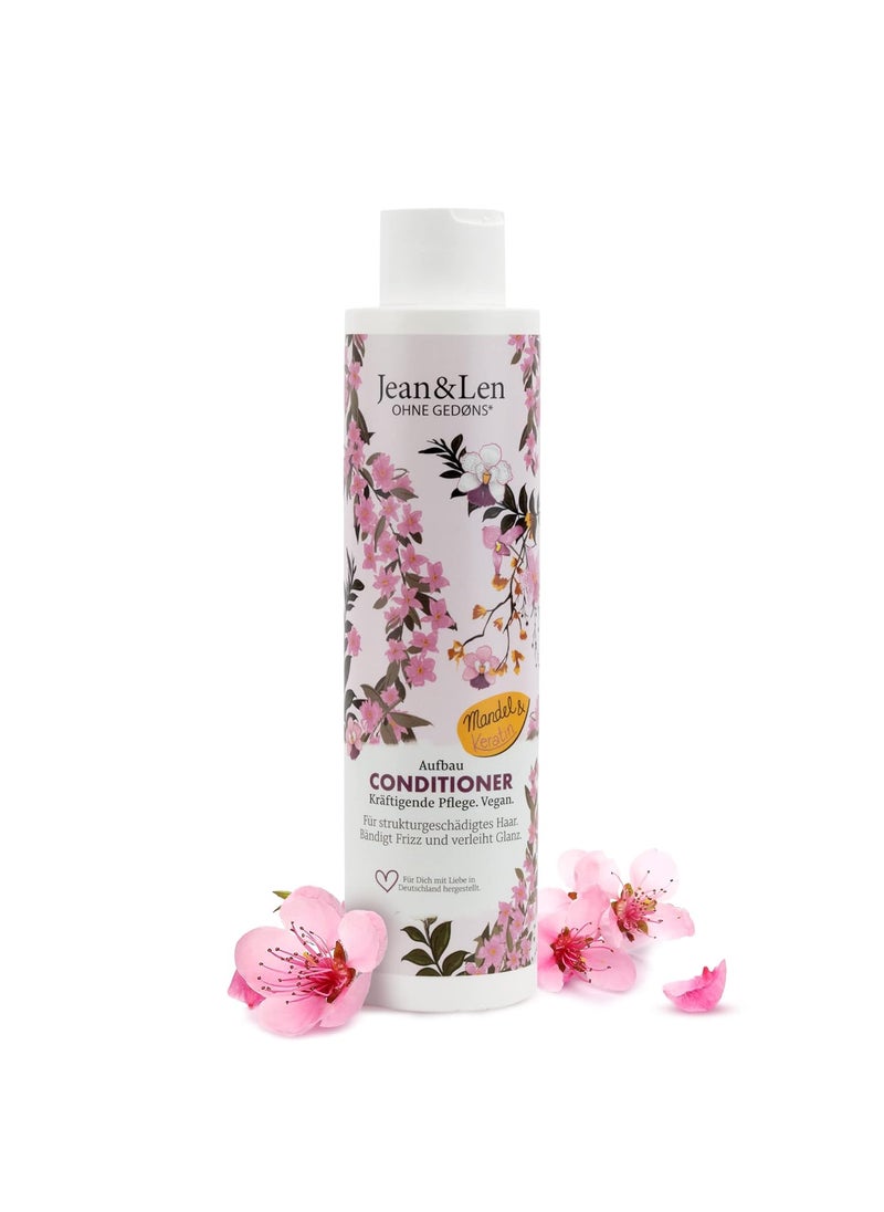 Jean & Len - Jean  Len conditioner buildup almond  keratin for structurally damaged hair tames frizz and adds shine hair conditioner with plant keratin without parabens  silicones vegan 1014 Fl Oz - Image 1