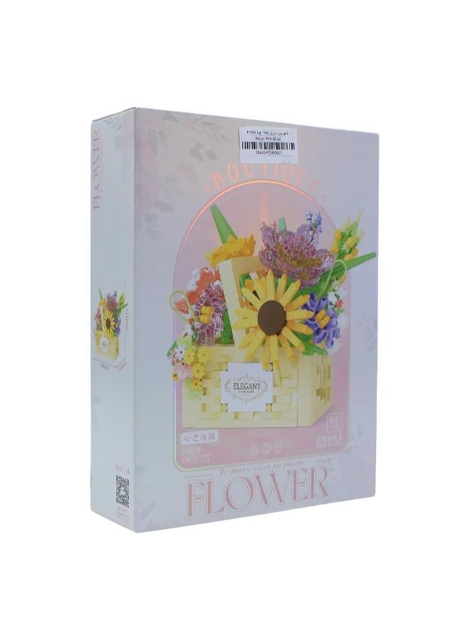 Flower Basket Building Blocks Set – 1263 Pieces - Image 2