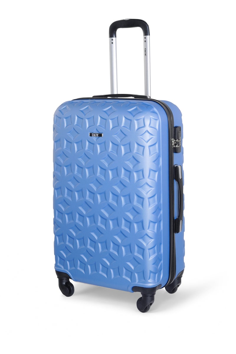 KTMC ABS Luggage 24 inches Checked Suitcases, KTMC-9191 Sky Blue - Image 1