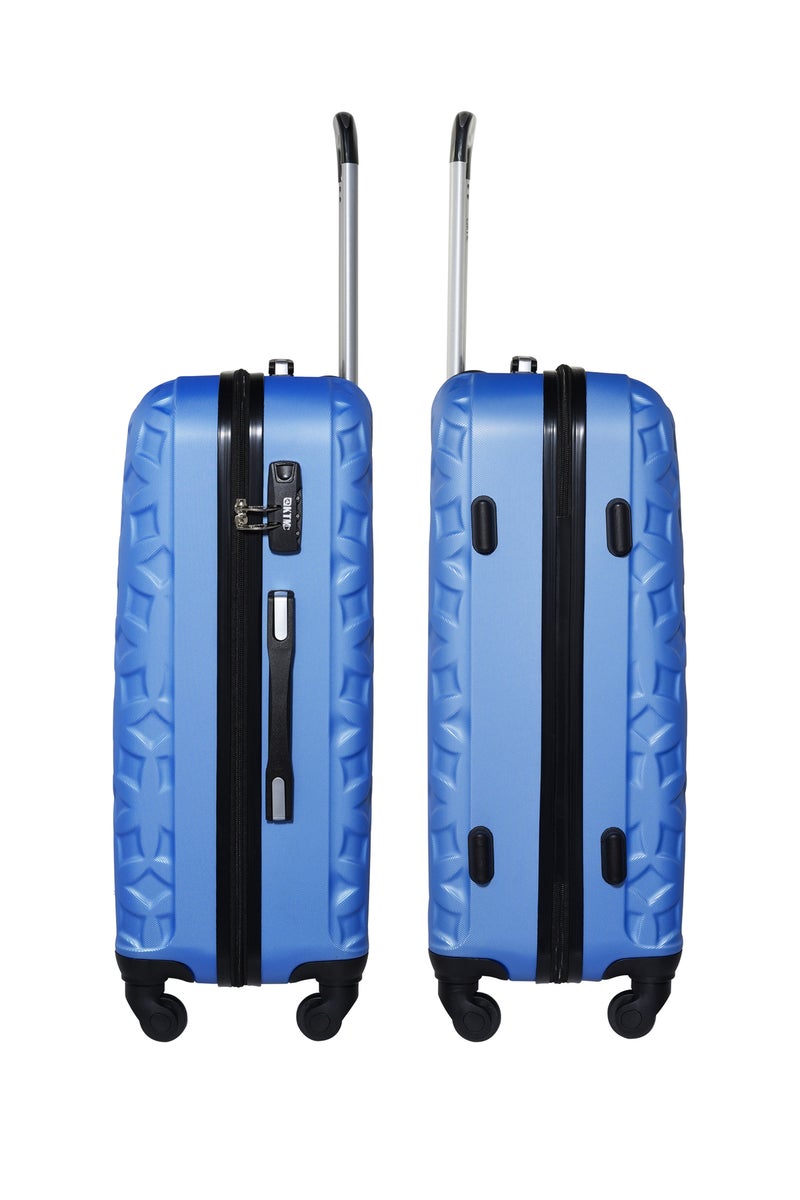 KTMC ABS Luggage 24 inches Checked Suitcases, KTMC-9191 Sky Blue - Image 4