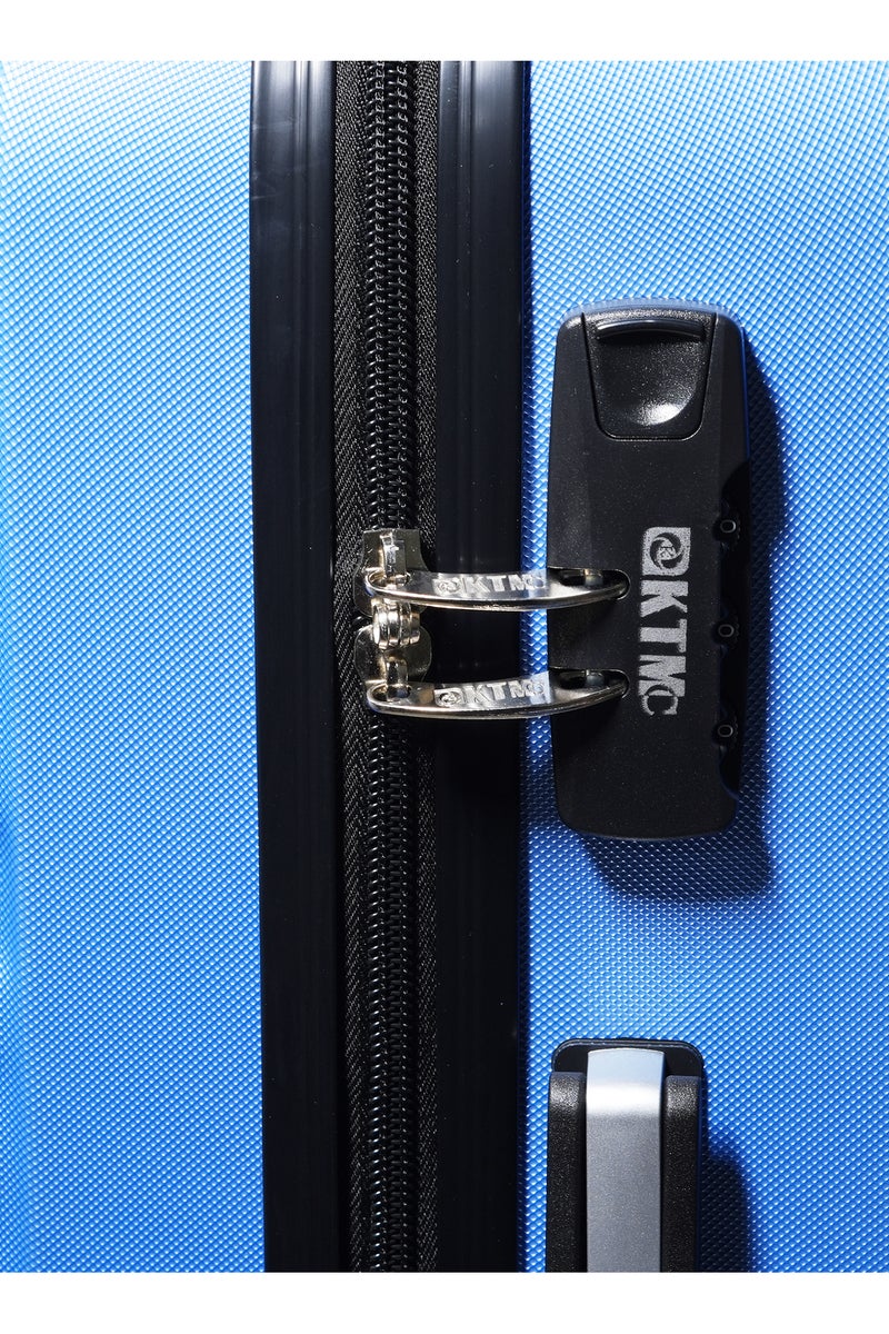 KTMC ABS Luggage 24 inches Checked Suitcases, KTMC-9191 Sky Blue - Image 3
