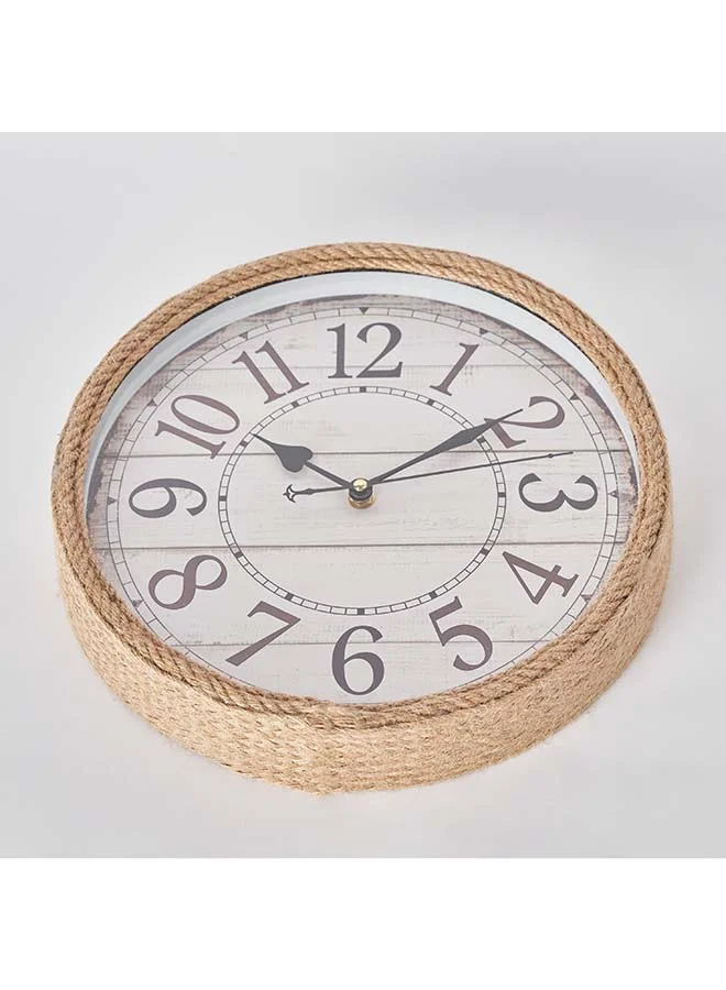 هوم بوكس ساعة ساراتوجا بحبل القنب 31.5 × 5.5 × 31.5 سم