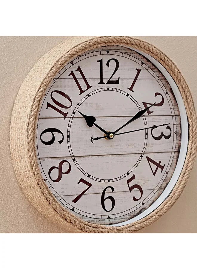 هوم بوكس ساعة ساراتوجا بحبل القنب 31.5 × 5.5 × 31.5 سم