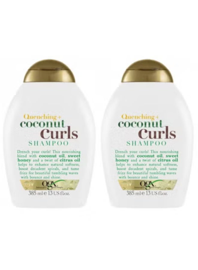 Ogx 2 pcs of Quenching + Coconut Curls Shampoo - 385 ml - Image 1