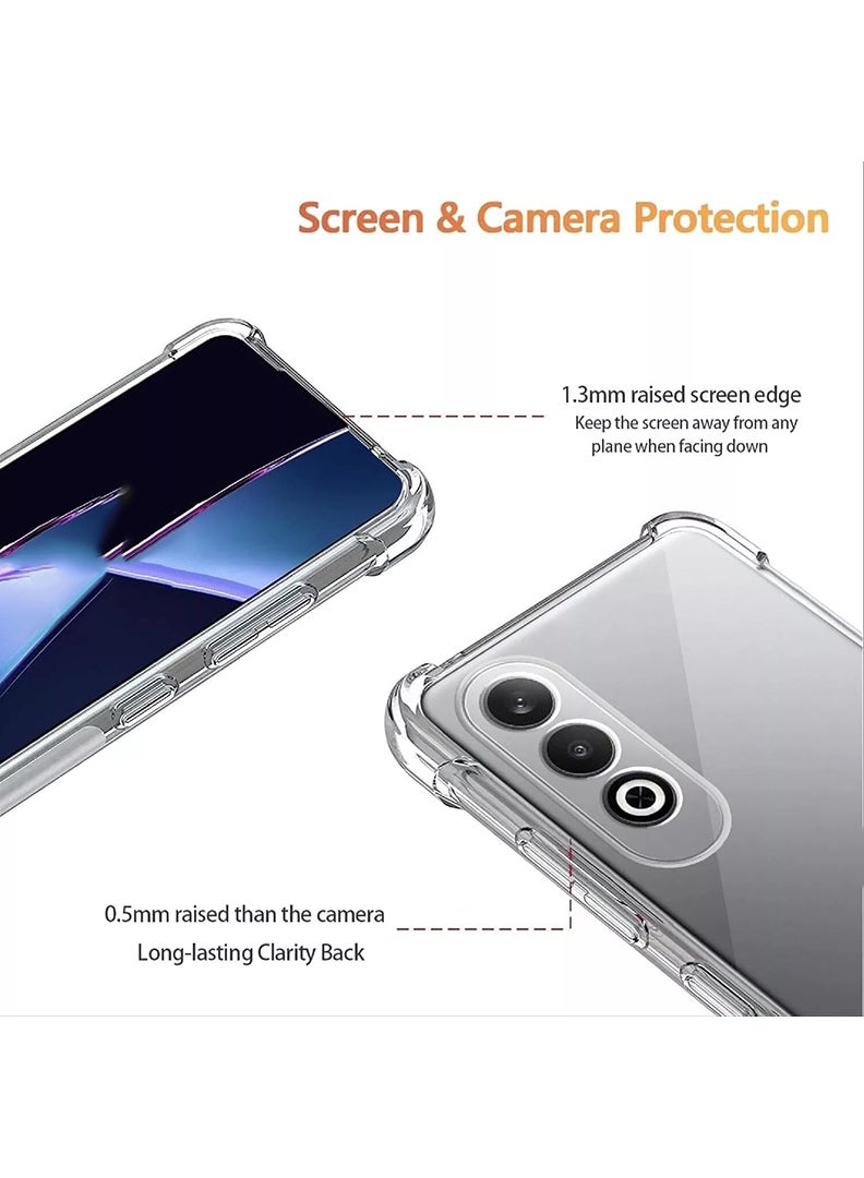 Theodor Oppo K12 Clear Case, Shock-Absorption TPU Cell Phone Cover with Reinforced Corners, Soft Flexible & Crystal Clear Protective Bumper Case - Image 4