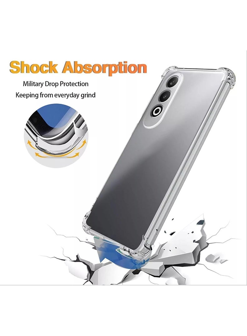 Theodor Oppo K12 Clear Case, Shock-Absorption TPU Cell Phone Cover with Reinforced Corners, Soft Flexible & Crystal Clear Protective Bumper Case - Image 3