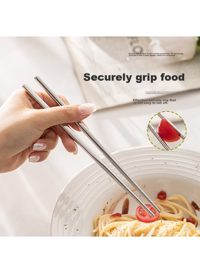 GRASEY Guangyi 304 Stainless Steel Chopsticks, Spoon, And Fork Set, Portable Cutlery Set With Storage Box, Four-piece Set Gy7358 - Image 3