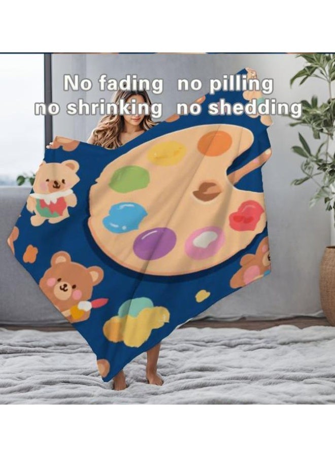 عام بطانية رقيقة من الفانيلا الكرتونية للأطفال والرضع (دافئة ومريحة، ومناسبة للنوم والألعاب) 70 سم * 100 سم - Image 3